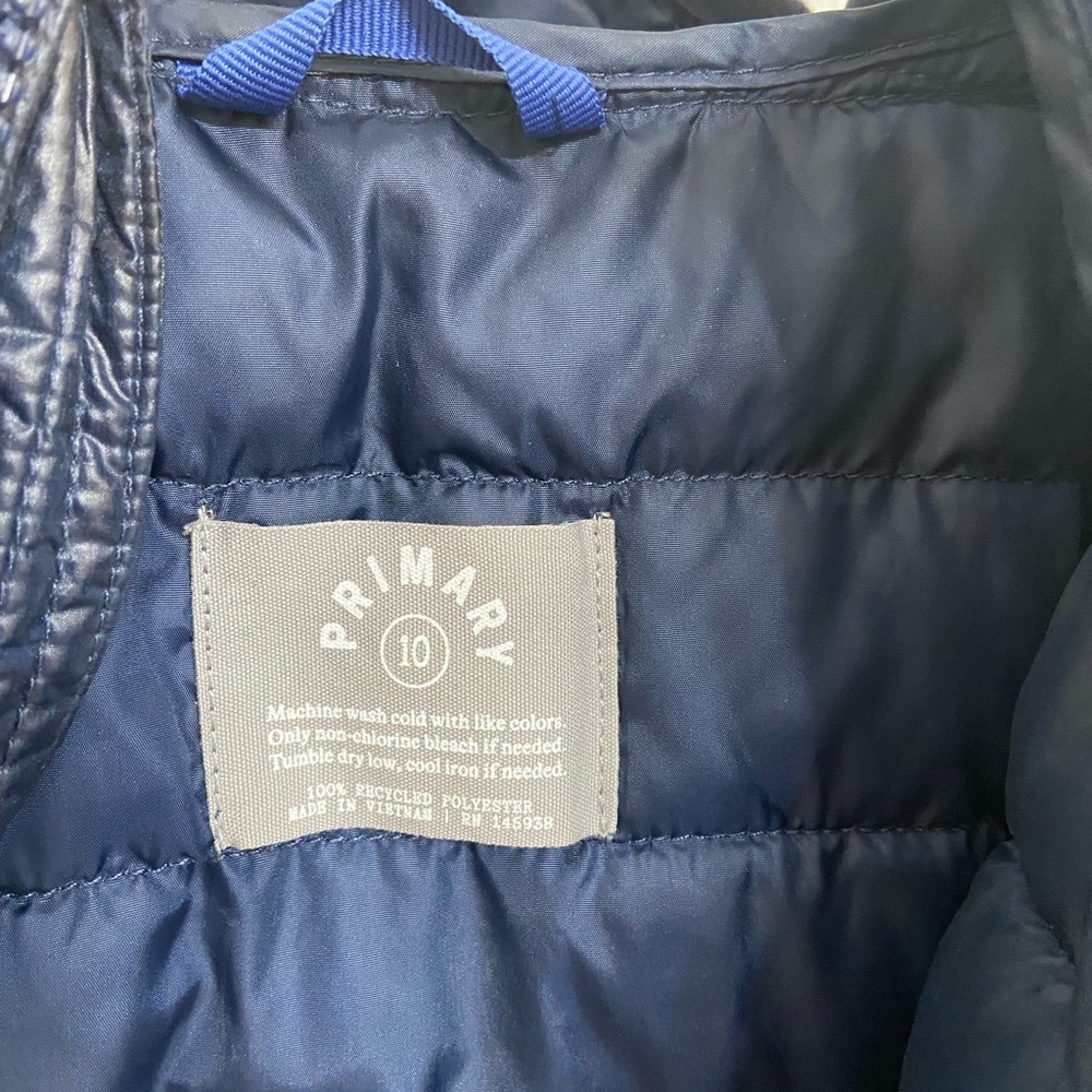 Primary Kids Deep Blue Lightweight Puffer Jacket - Picture 5 of 7